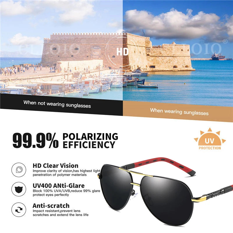Aluminum Polarized Sunglasses  Driving Glasses Pilot Sun Glasses