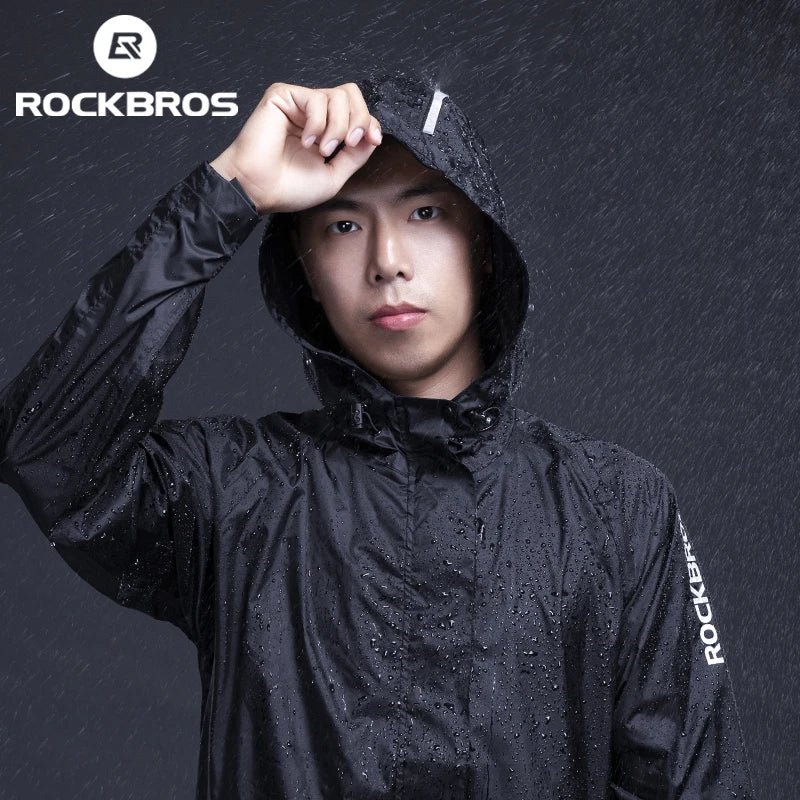 Waterproof Jacket Men Breathable Reflective Hooded Raincoat