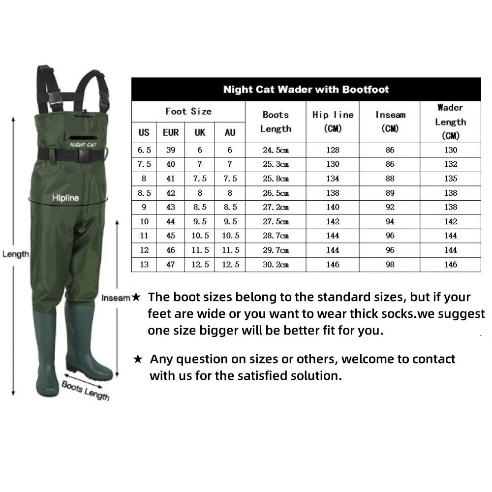 Fishing Wader  Waterproof Hunting Chest Wader with Boots