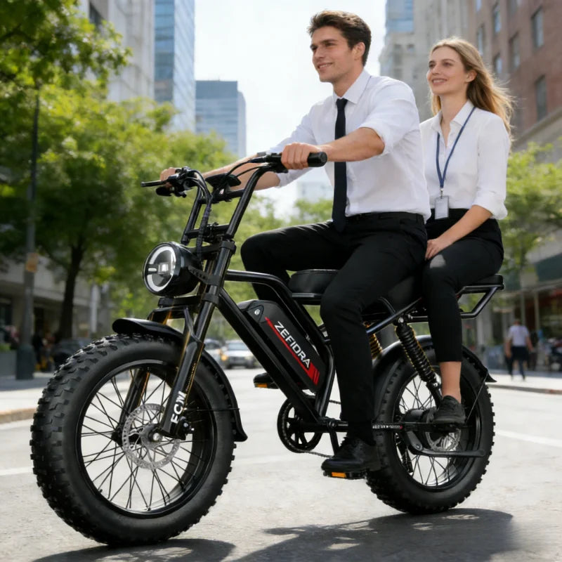 14 20 inch Electric fat bike 1000w 2000w 30-50MPH 30-60Miles Adjustable front brake seat,For Cycling Electric Bicycle