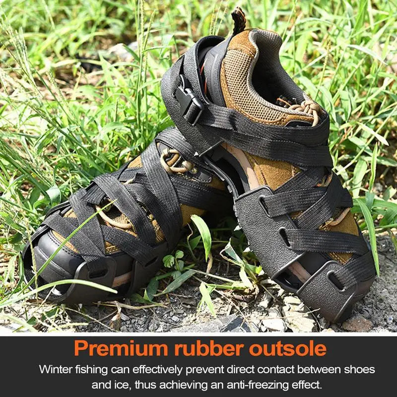 Crampons For Hiking Boots 32-Spikes Crampons Ice Cleats