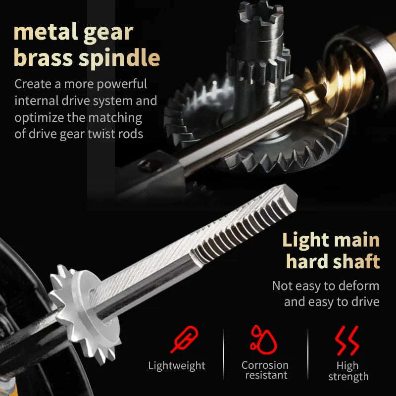 Fishing Reel, 5.2:1 Gear Ratio, 22.05lb Extraction, Aluminum Alloy Body,