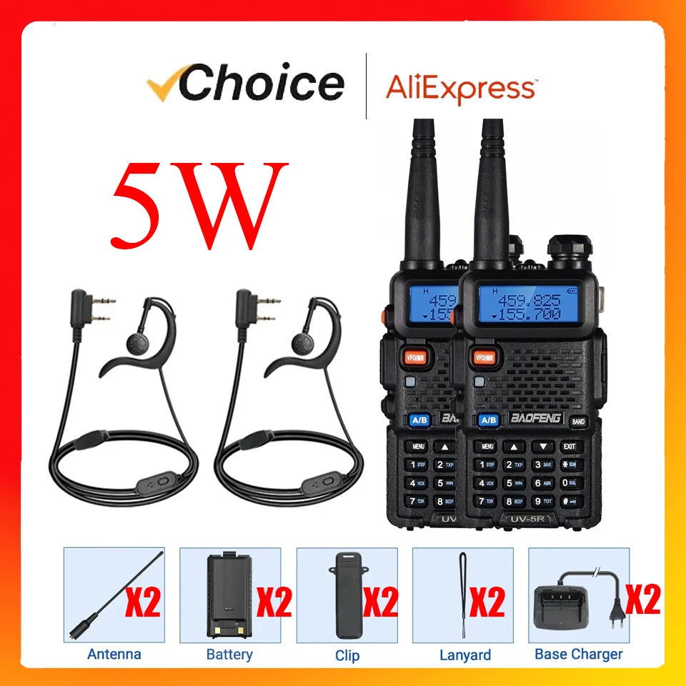 5W 8W High Power Dual Band Two Way Radio Long Range Handheld Portable Walkies Talkies