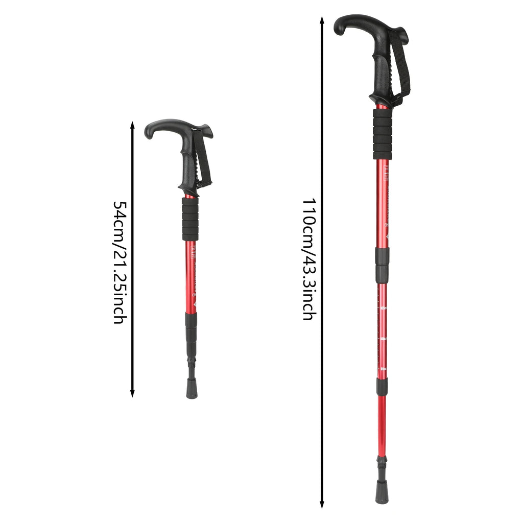 54-110cm Hiking Sticks Trekking Poles Mountaineering Telescopic Walking Stick