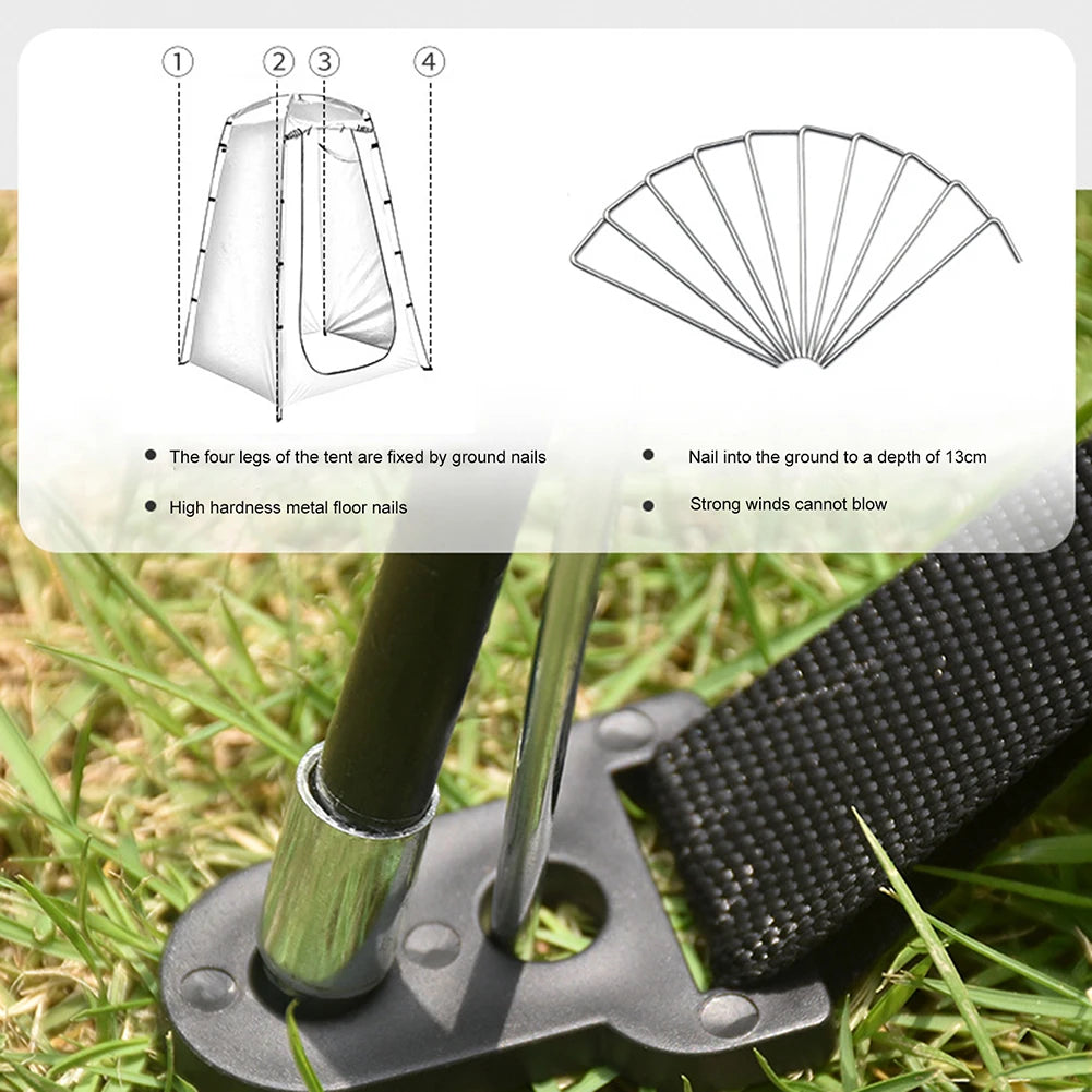 Portable Privacy Shower Tent Outdoor Waterproof Changing Room Shelter