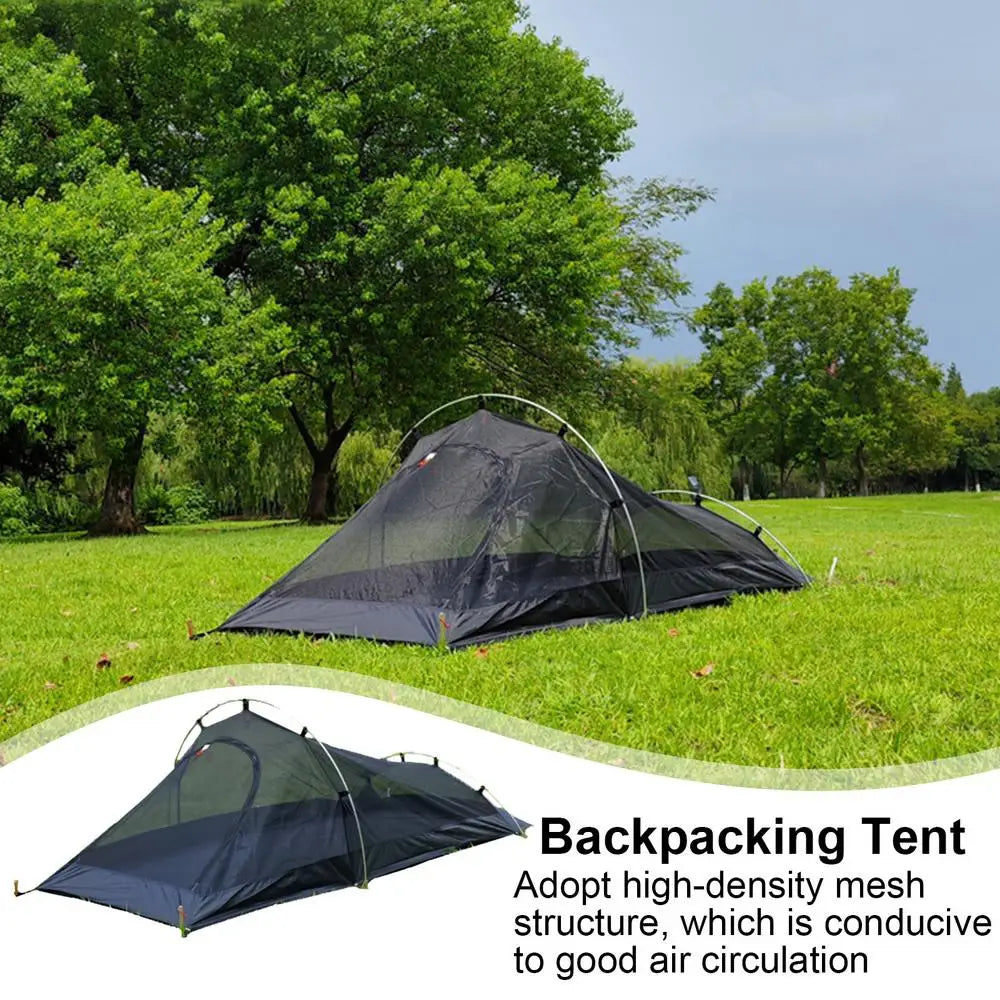 Camping Backpacking Tent 1 Person Tent Breathable Mesh Hiking Mountain Hunting Backpacking Tents To Windproof And Waterproof
