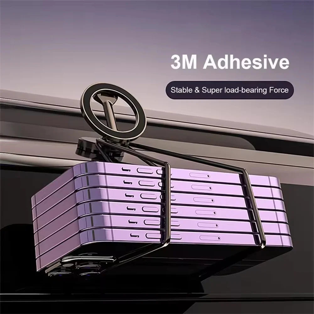 Folding Magnetic Car Compact Cell Phone Holder  for iPhone 14 13 12 Pro
