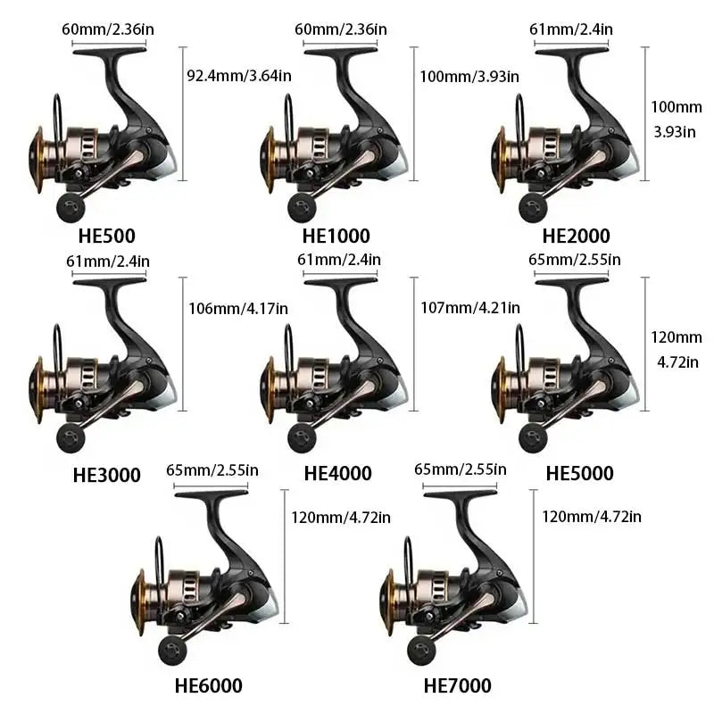 Fishing Reel, 5.2:1 Gear Ratio, 22.05lb Extraction, Aluminum Alloy Body,