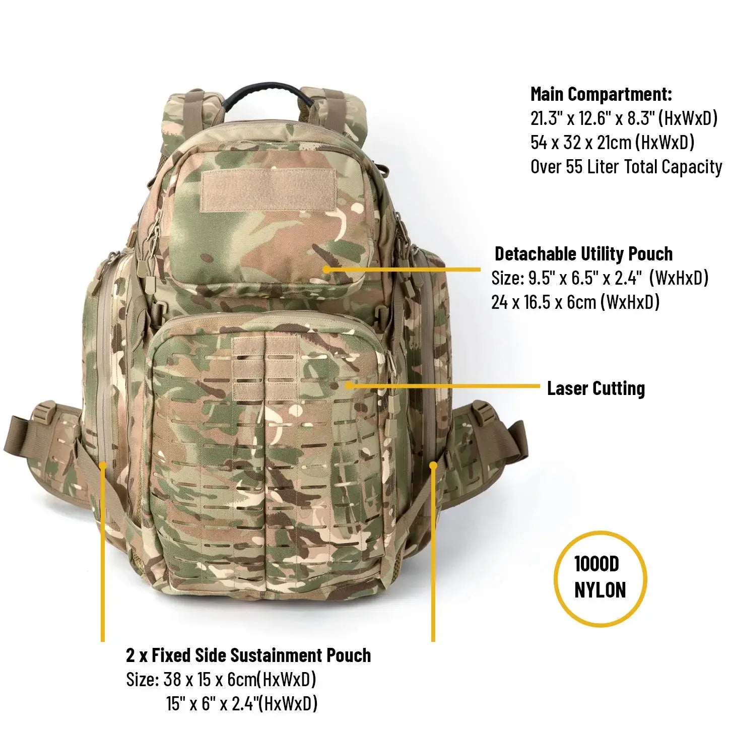 Medium Tactical  Rucksack With Hydration bag