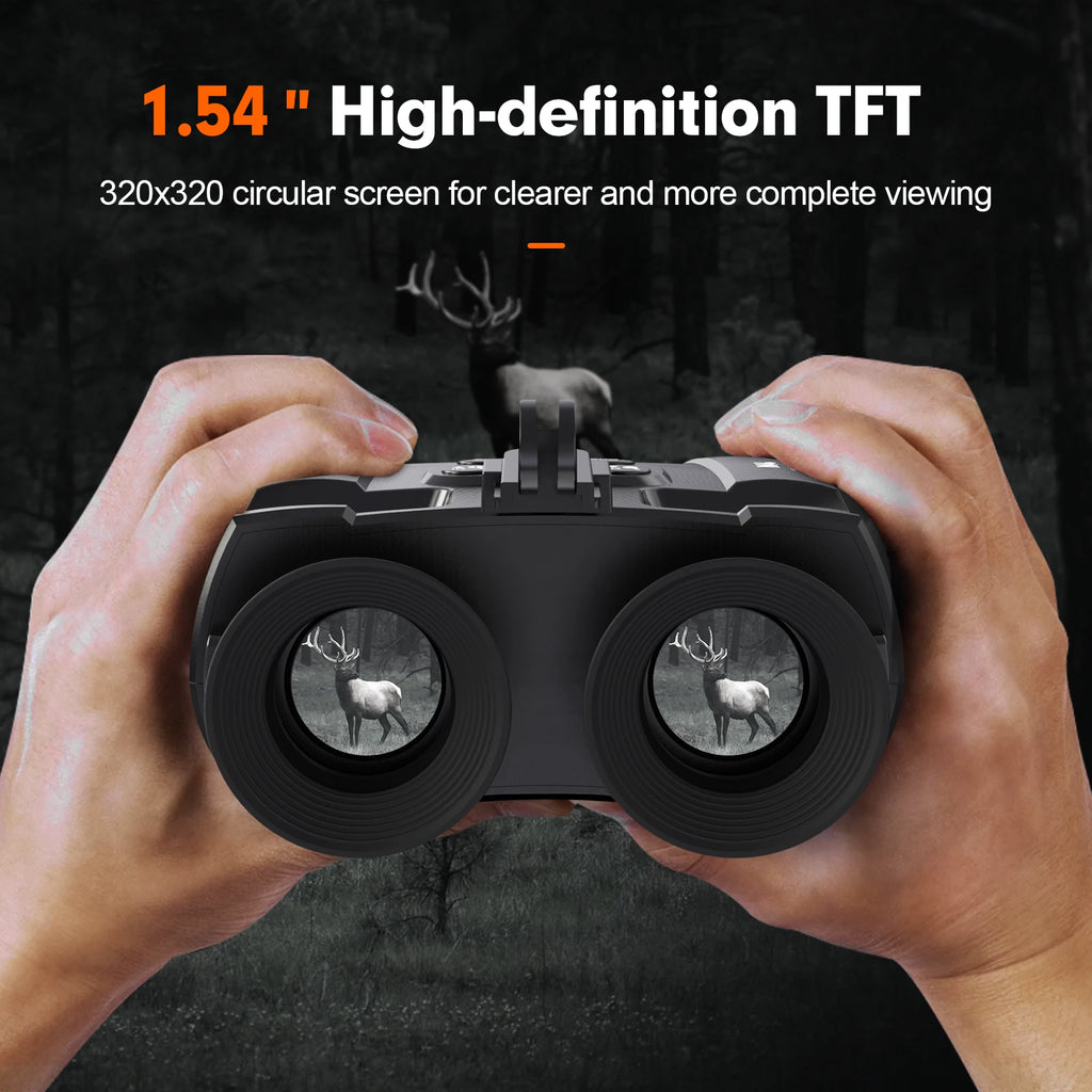 Night Vision Binoculars Featuring Adjustable Brightness 5x Zoom And 1080p