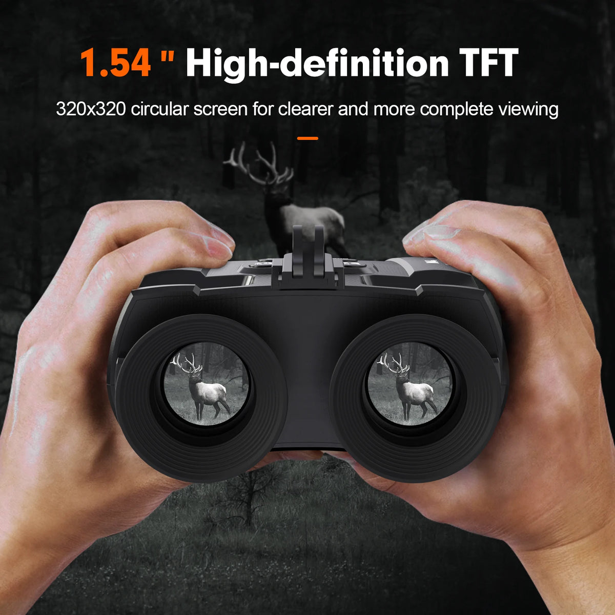 Night Vision Binoculars Featuring Adjustable Brightness 5x Zoom And 1080p