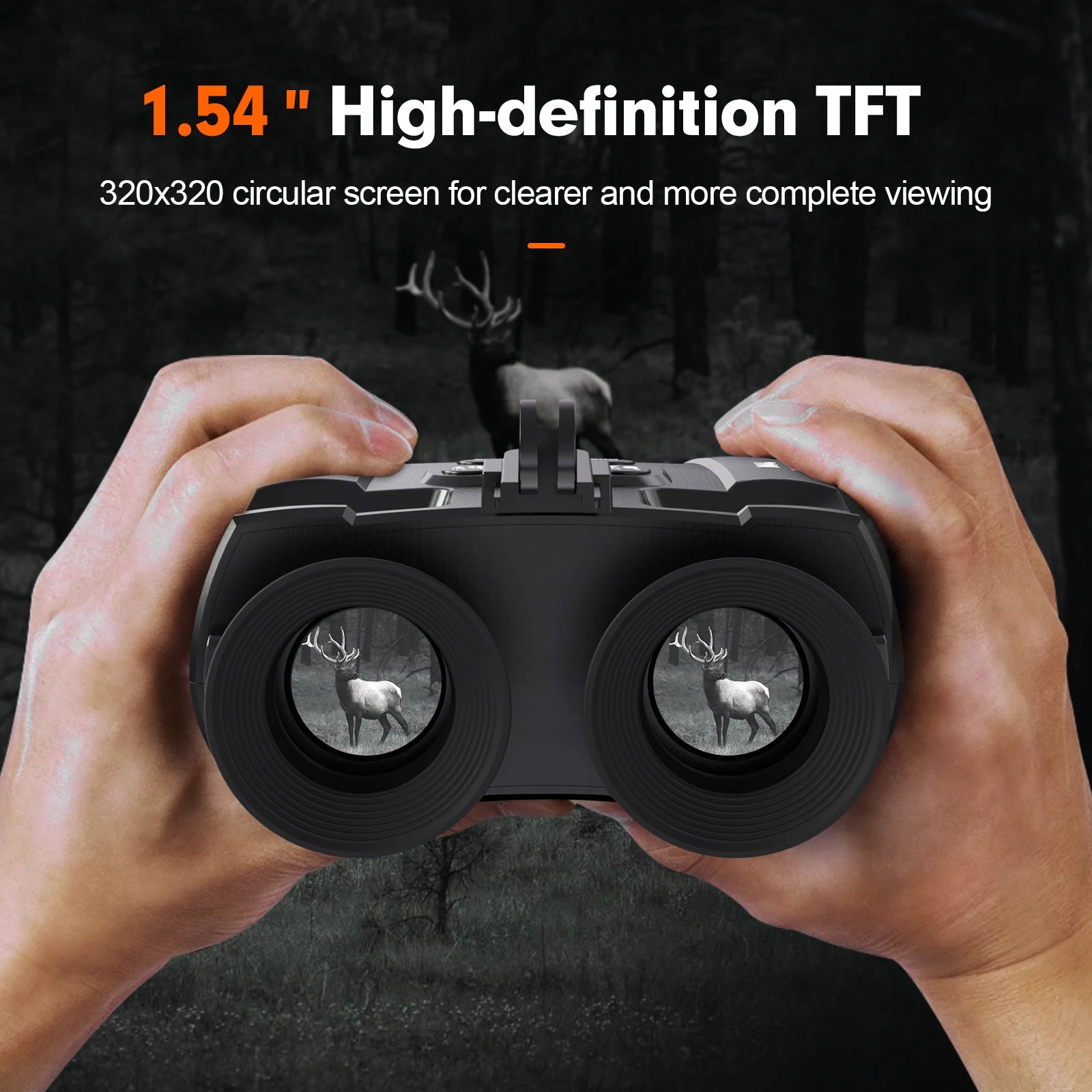 Night Vision Binoculars Featuring Adjustable Brightness 5x Zoom And 1080p
