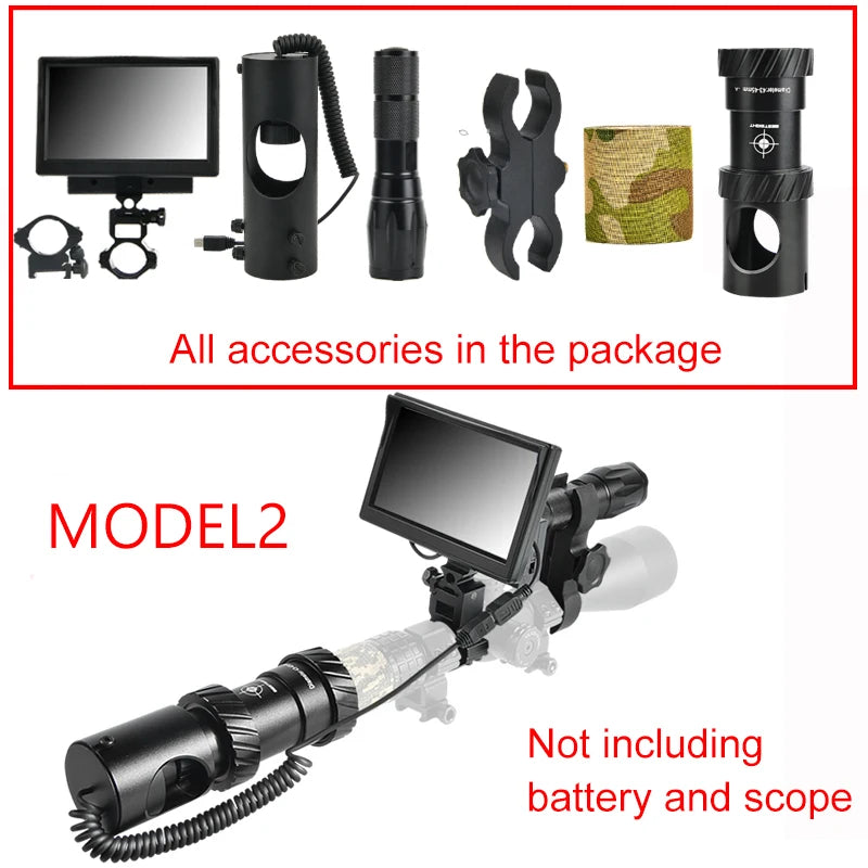 Night Vision Riflescope Hunting Scopes 850nm Infrared LED IR Waterproof Night Vision Hunting Camera