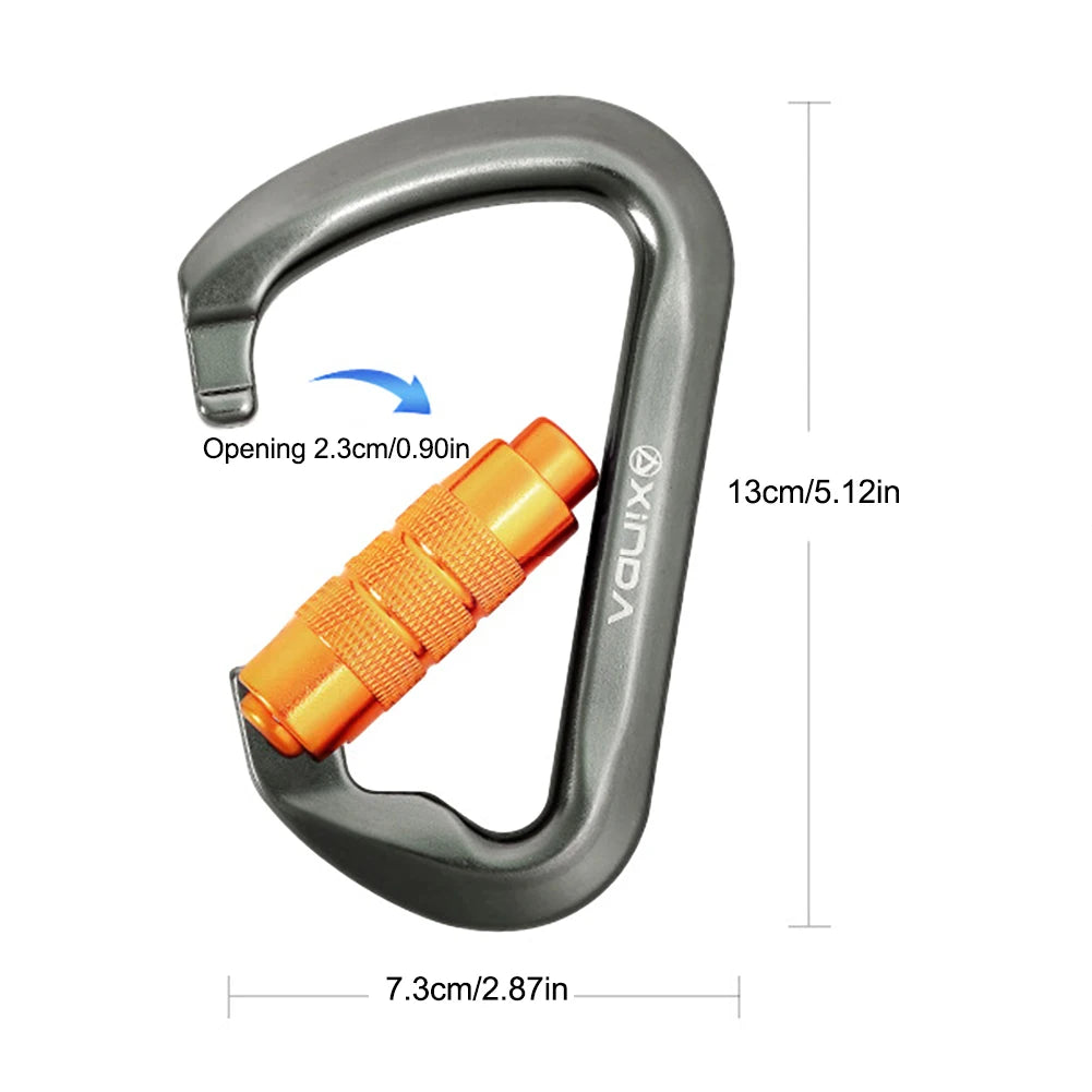 Rock Climbing Carabiner Heavy Duty Caribeaner Rappelling and Mountaineering
