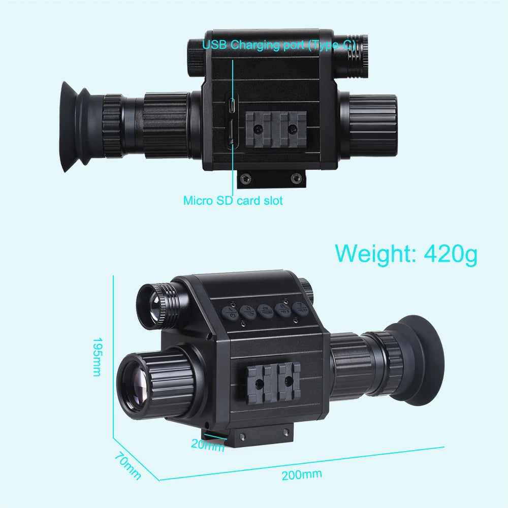 Digital Night Vision Riflescope 940nm IR Scope Sight Monocular 5X Zoom
