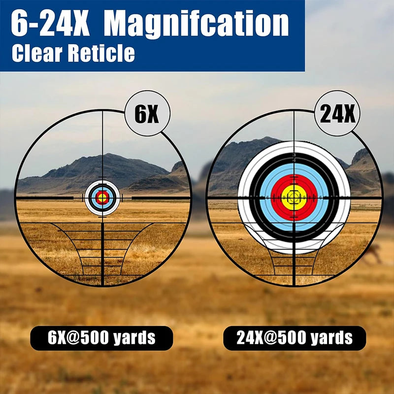 6-24x50 AOE Hunting Scopes Illuminated Red/Green Reticle