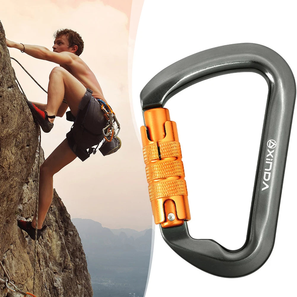 Rock Climbing Carabiner Heavy Duty Caribeaner Rappelling and Mountaineering
