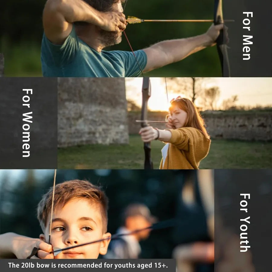Archery Bow and Arrow  Takedown Recurve  20lbs