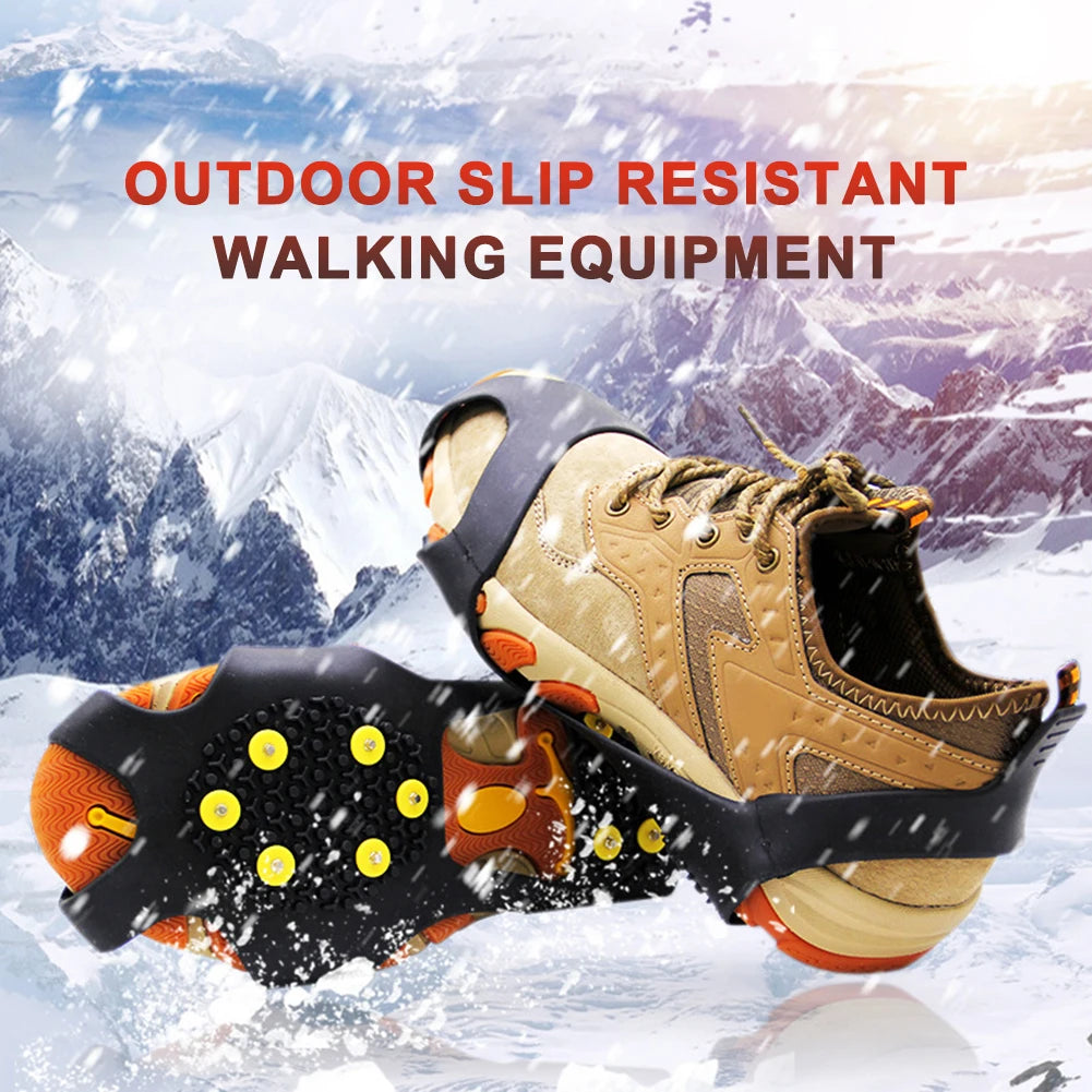 10 Teeth Climbing Crampons Mountaineering Cleats  Snow Claw Shoe