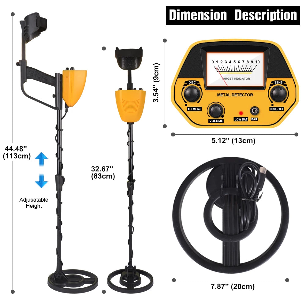 MD-5090 High Sensitivity Metal Detector Underground Portable Gold Detector Underwater Metal Finder Length Adjustable Tools