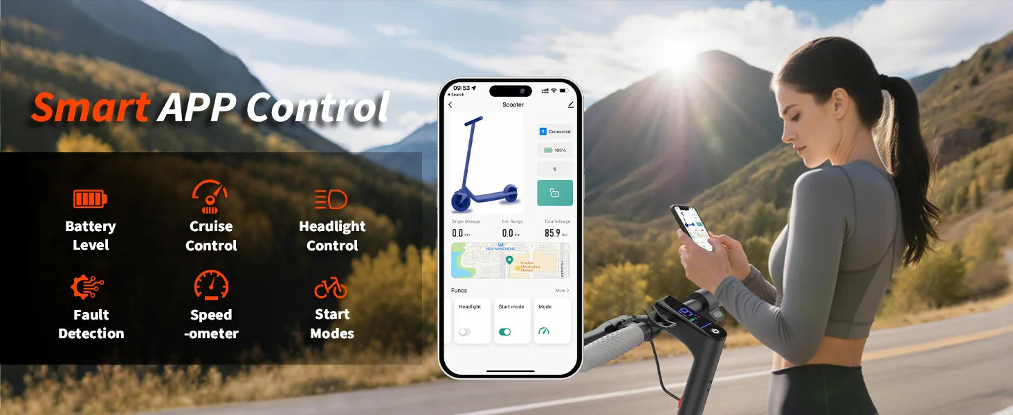 350W Electric Scooter 10.5Ah 19mph Max Speed 21miles Max Range Foldable E-Scooter for Adult