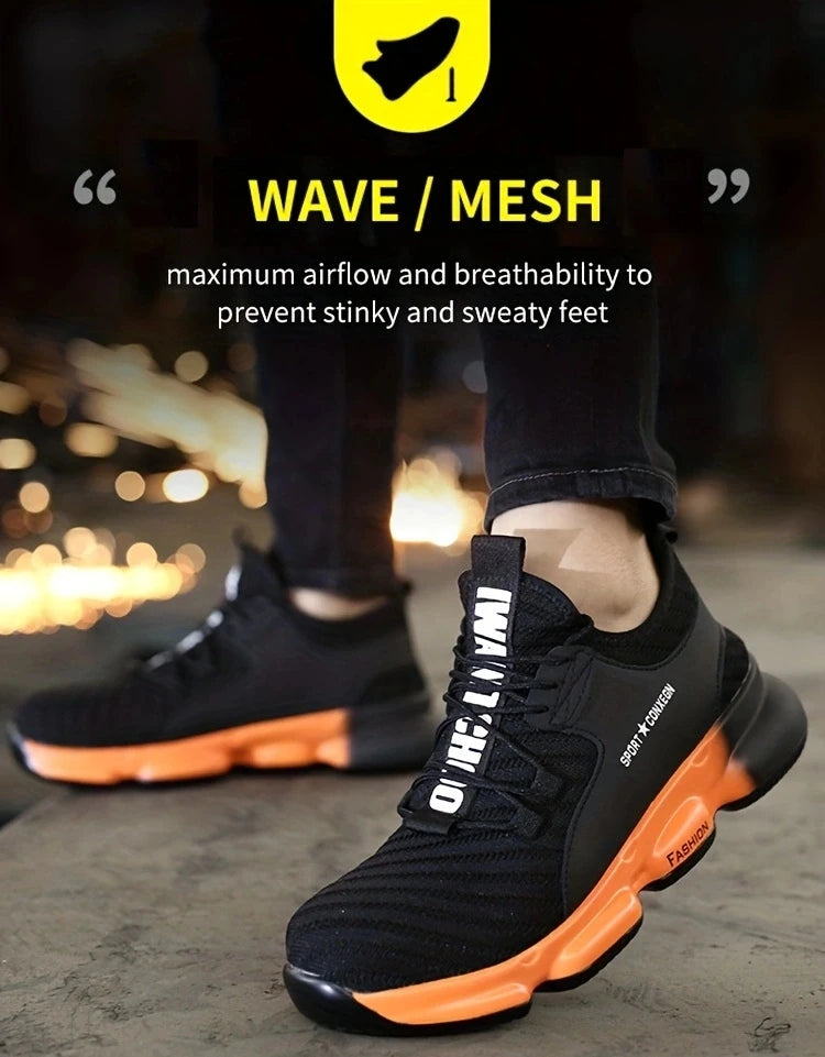 Anti-smash, anti-puncture, breathable, comfortable safety shoes