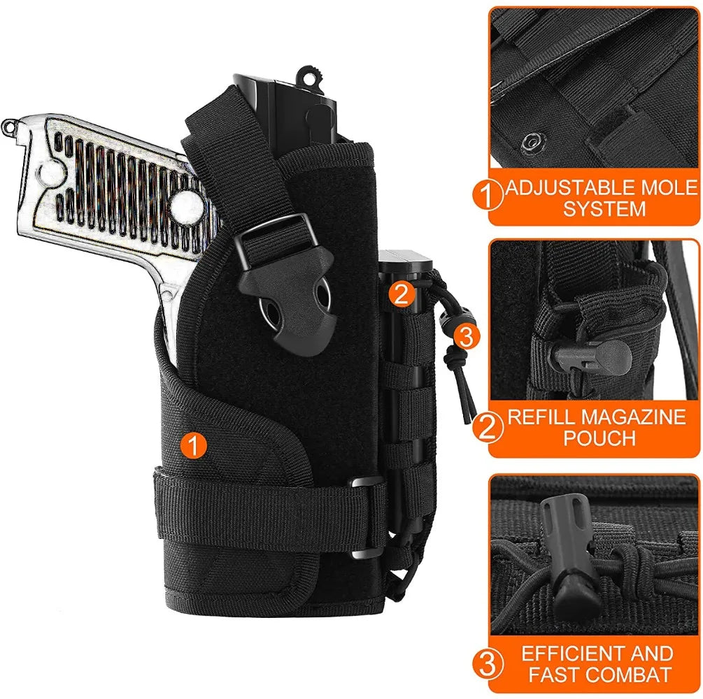 Universal Tactical Molle Pistol Holster Adjustable