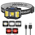 LED Outdoor Head Lamp USB Charging Head Mounted Flashlight