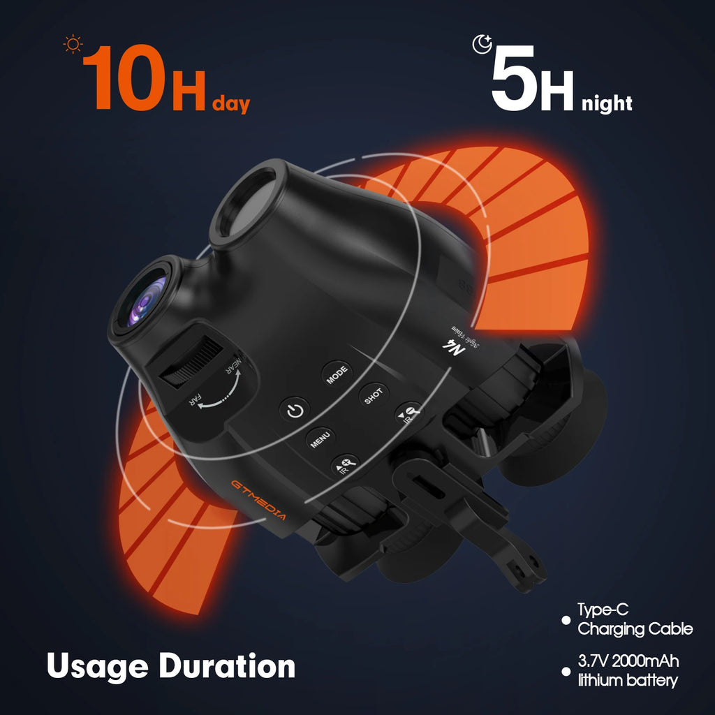 Night Vision Binoculars Featuring Adjustable Brightness 5x Zoom And 1080p