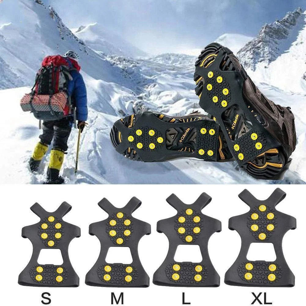 10 Teeth Climbing Crampons Mountaineering Cleats  Snow Claw Shoe