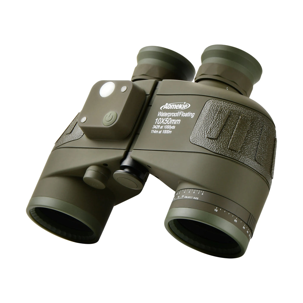 10X50 HD Marine Binoculars with Rangefinder Compass