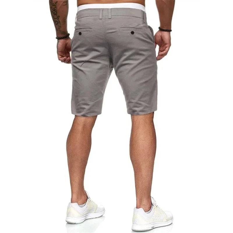 Men s  Fit Cargo Shorts with Pockets Knee Length Casual Solid Color
