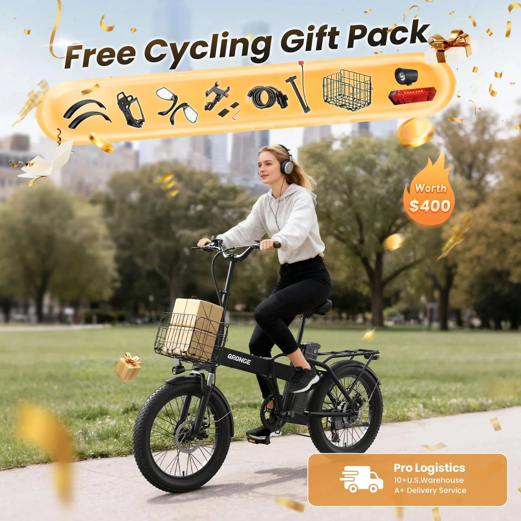 Folding Electric Bike 1000W Peak 48V  E-Bike