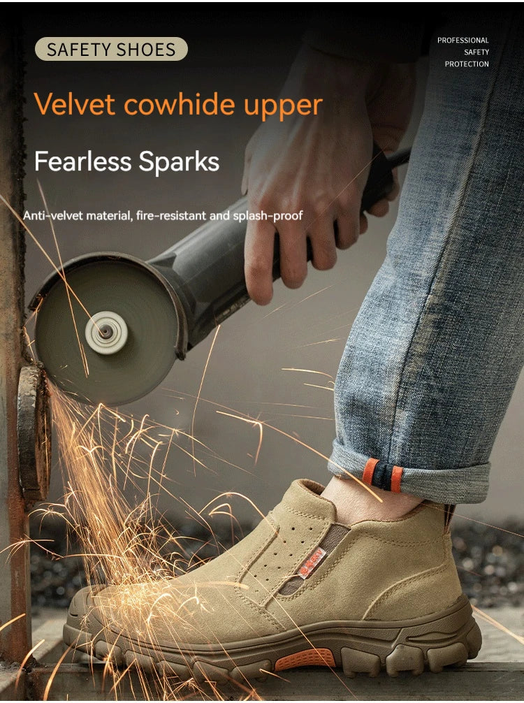 Mens Work Boots Composite Toe Safety Footwear