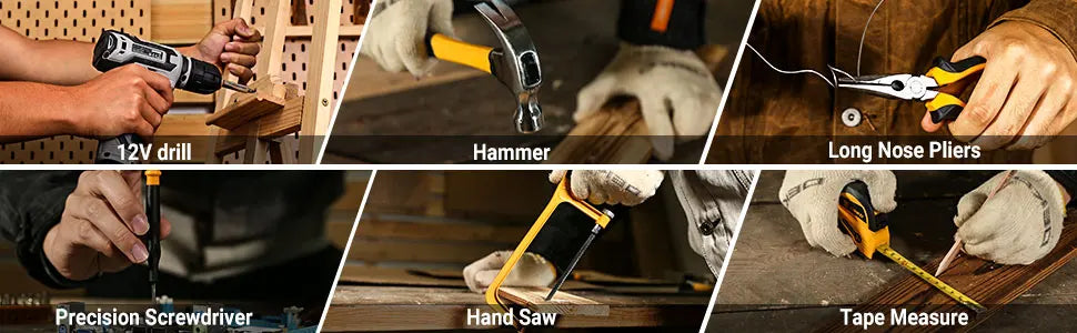 Mechanic Toolbox with 12V Power Cordless Drill