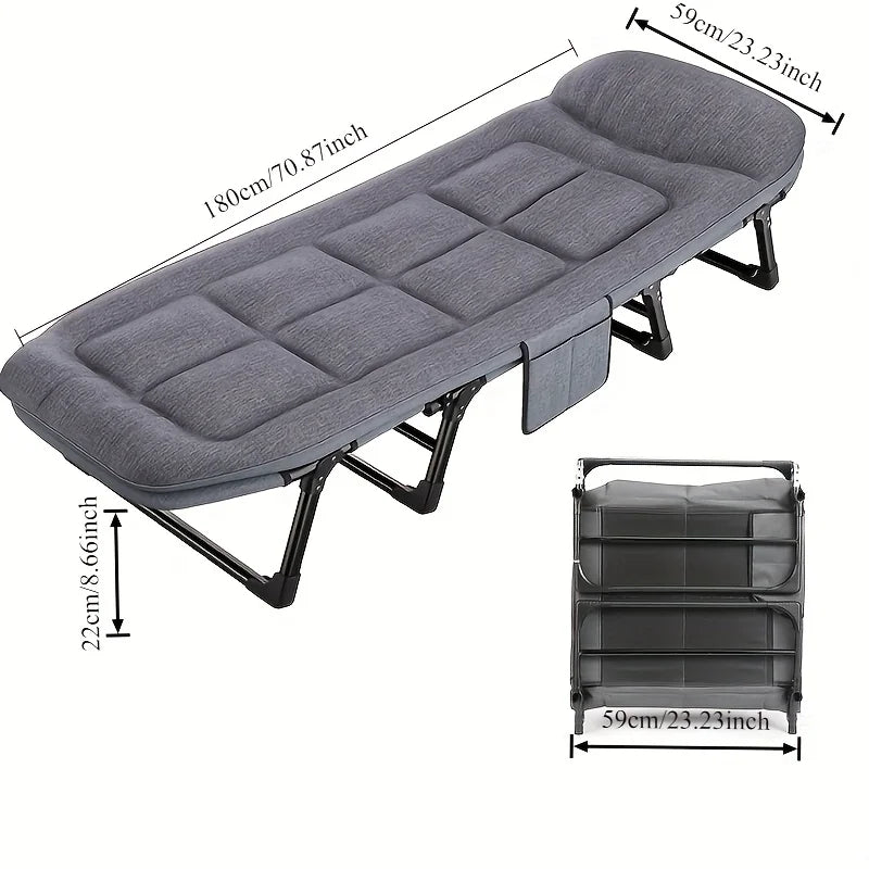 8ft/10ft /600 lbs Heavy Duty Folding Bed, Camping Bed
