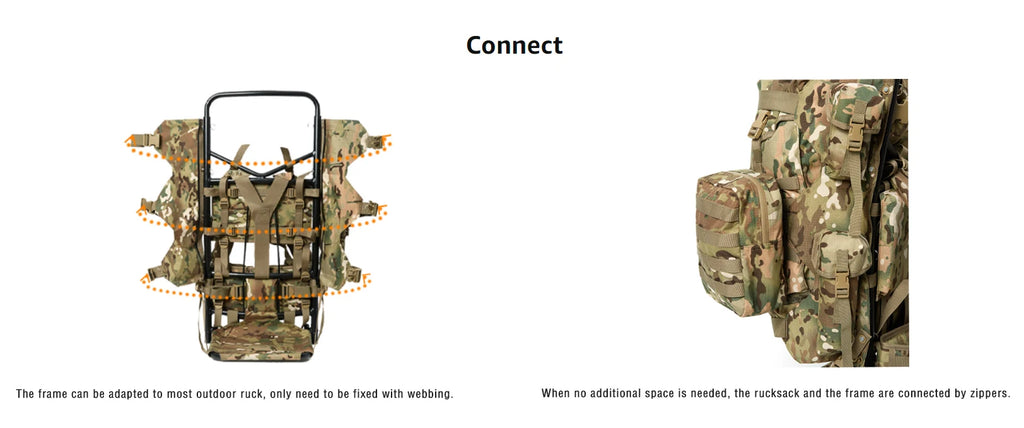 Aluminum External Frame System Large Rucksack Army Tactical Backpack frame