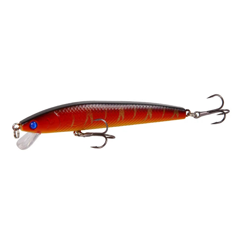 10Pcs Long Tail Minnow Fishing Lure 10cm 9g