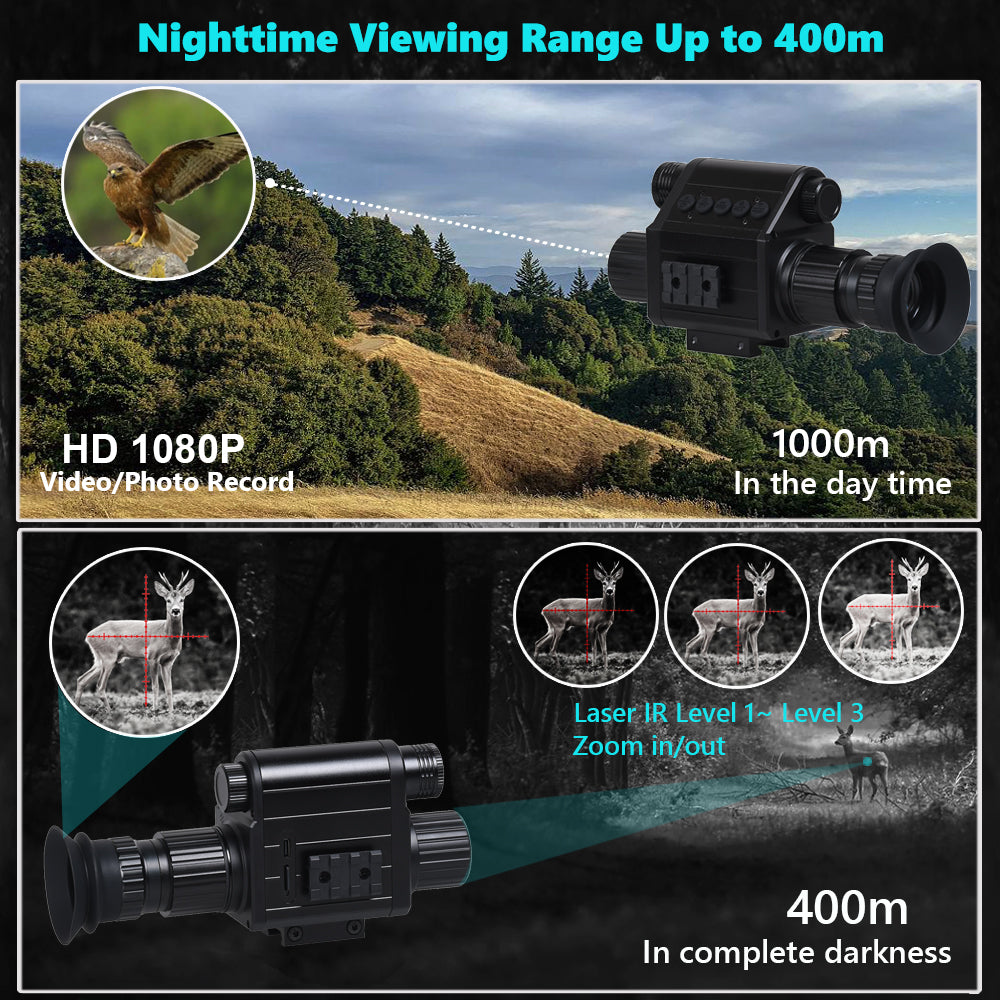 Digital Night Vision Riflescope 940nm IR Scope Sight Monocular 5X Zoom