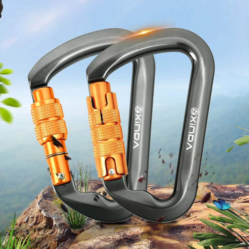 Rock Climbing Carabiner Heavy Duty Caribeaner Rappelling and Mountaineering