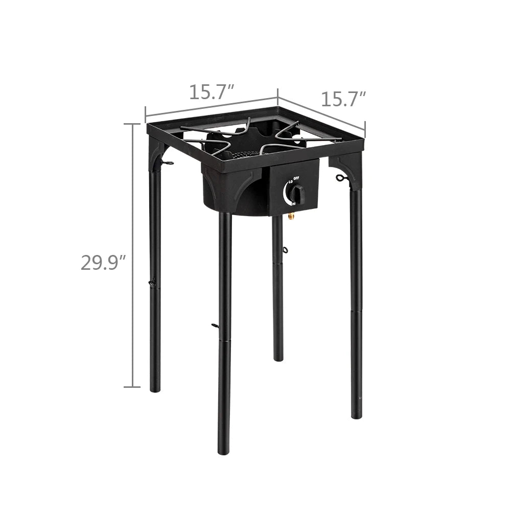 Outdoor Camp Stove High Pressure Propane Gas  (Single Burner 75000-BTU)