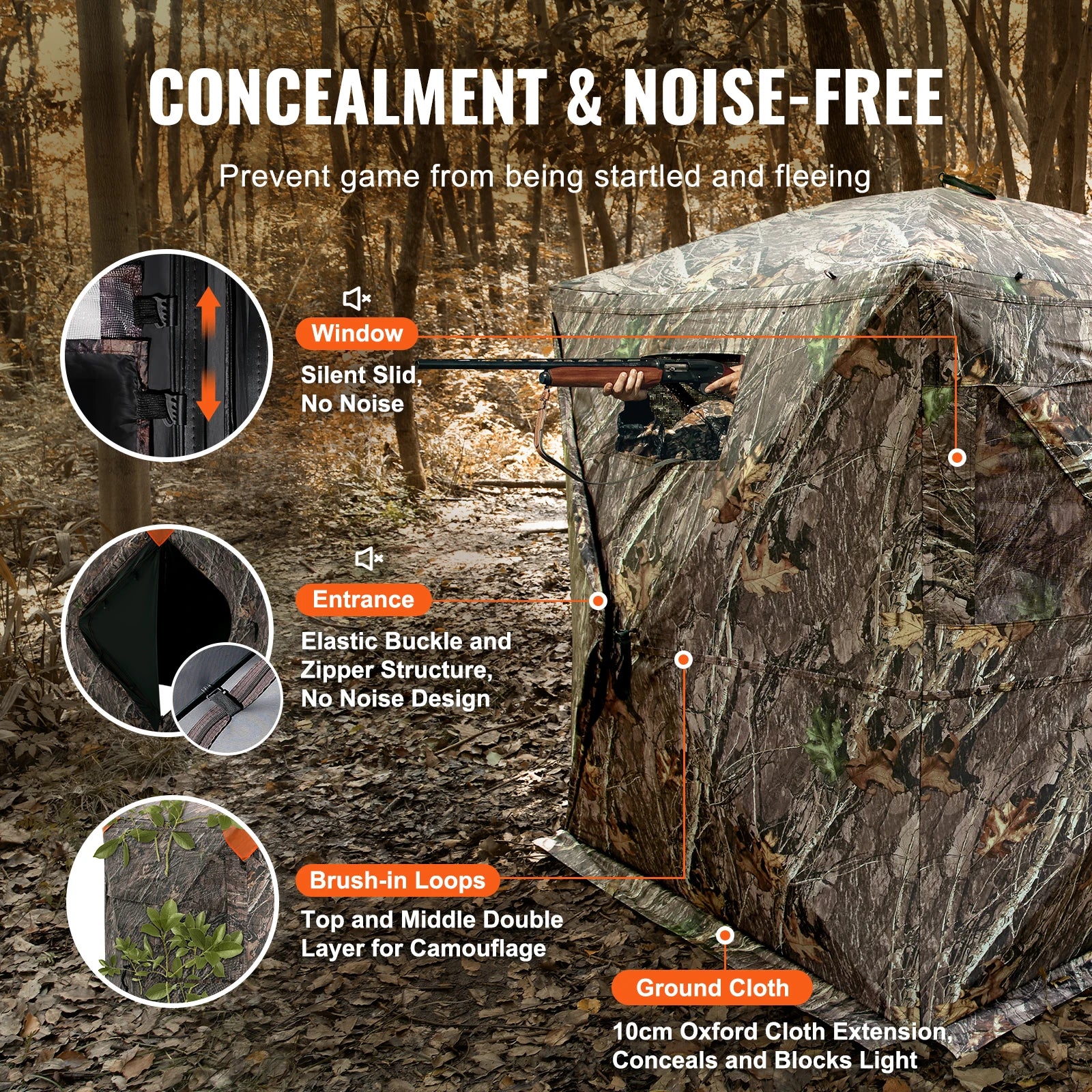 Hunting Blind with 270° See Through Mesh