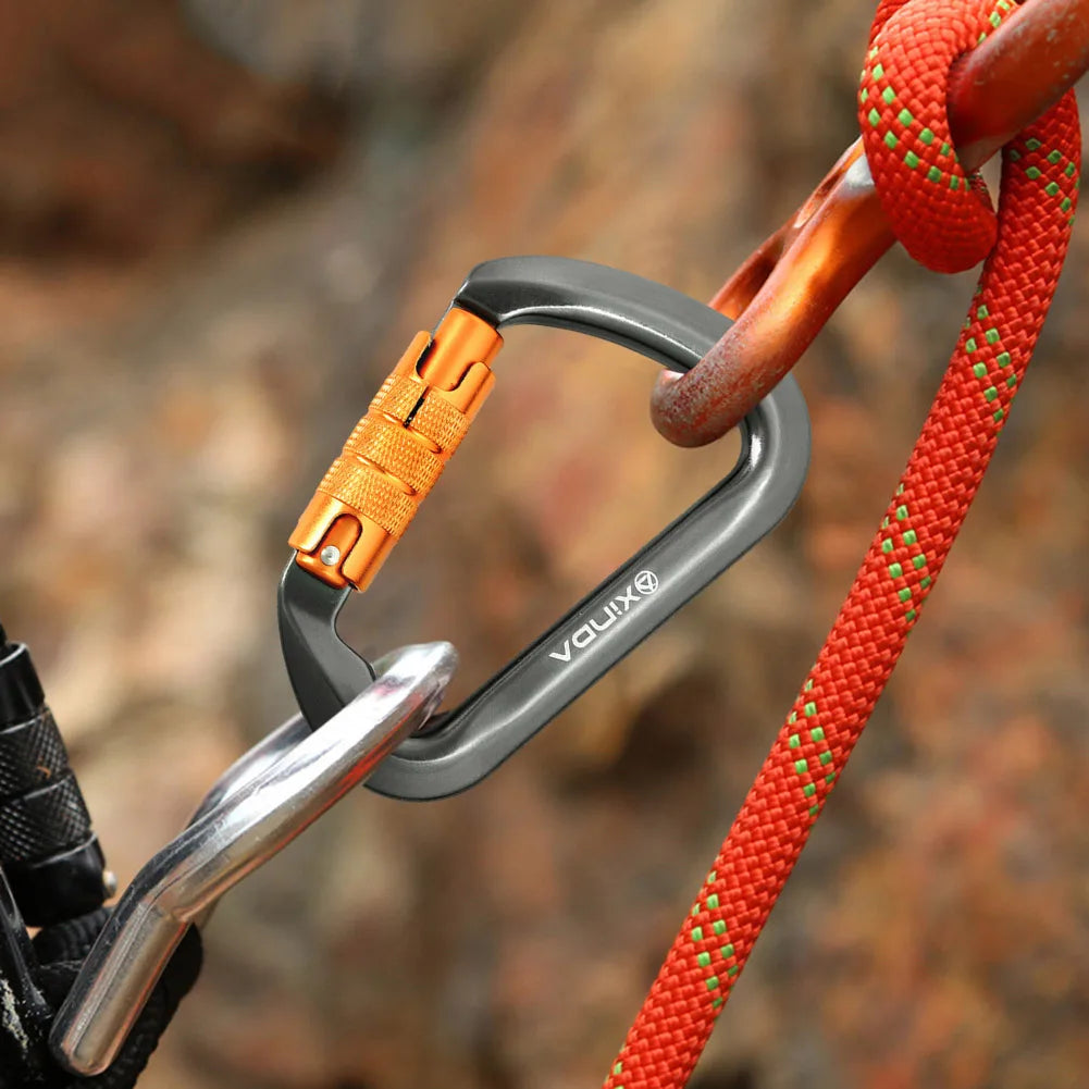 Rock Climbing Carabiner Heavy Duty Caribeaner Rappelling and Mountaineering
