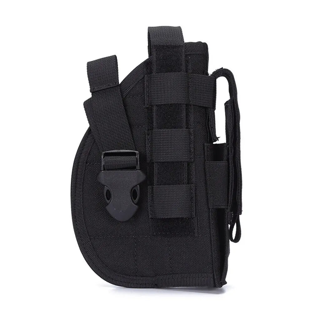 Tactical Pistol Holster Adjustable Right Hand Pistol Holster with Magazine Pouch
