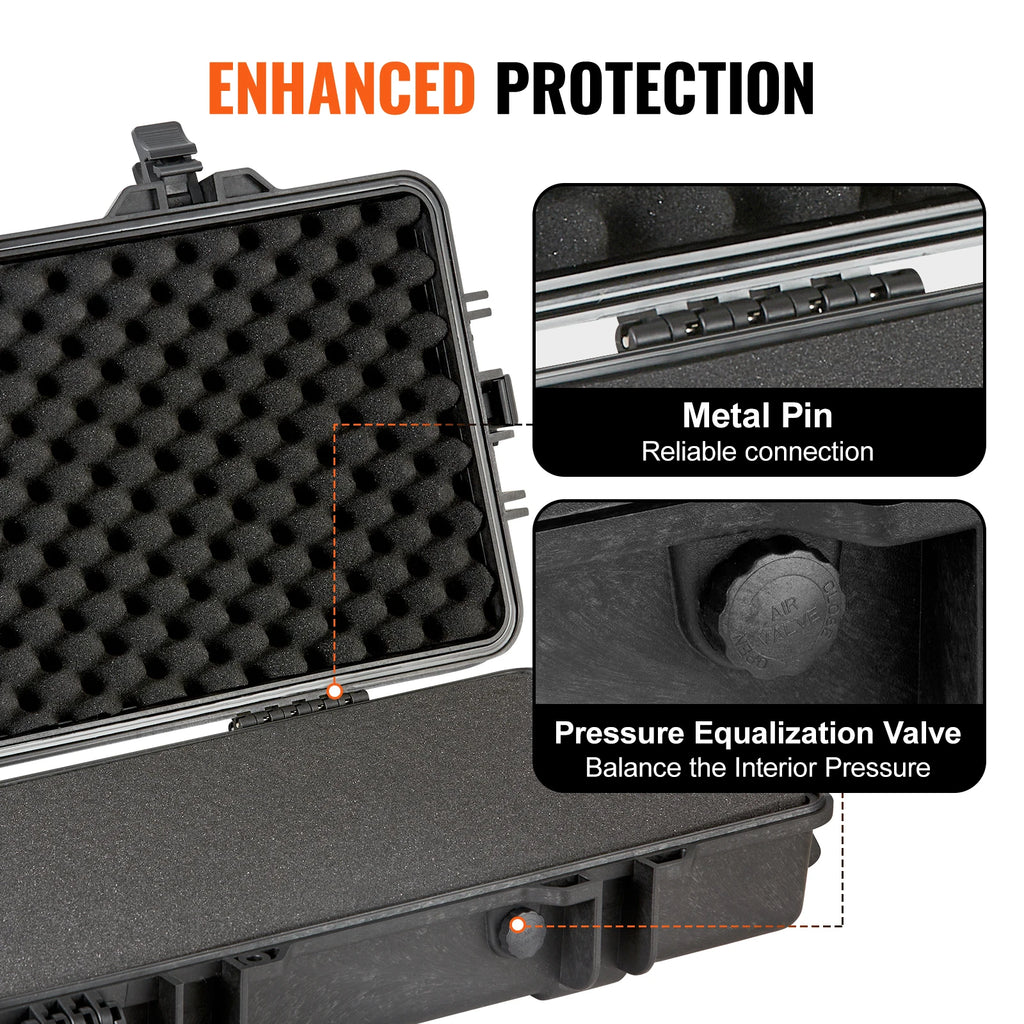 Rifle Hard Case Portable Long Gun  Suitcase With Casters