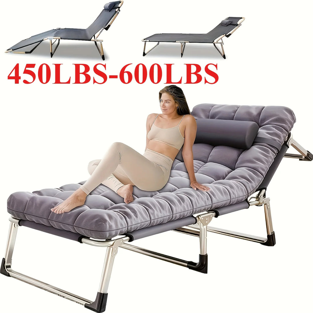 8ft/10ft /600 lbs Heavy Duty Folding Bed, Camping Bed