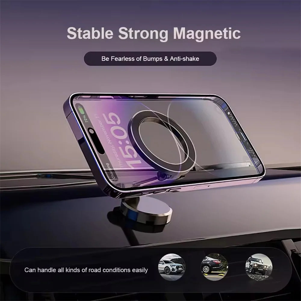 Folding Magnetic Car Compact Cell Phone Holder  for iPhone 14 13 12 Pro