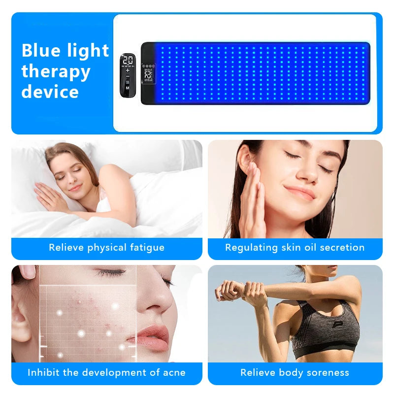 Tanning Lamp Mat 360 PCS Blue Light  Remote Control 8 Modes