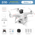 Drone  with 3 Batteries 8K Dual Camera Optical Flow Brushless 360°