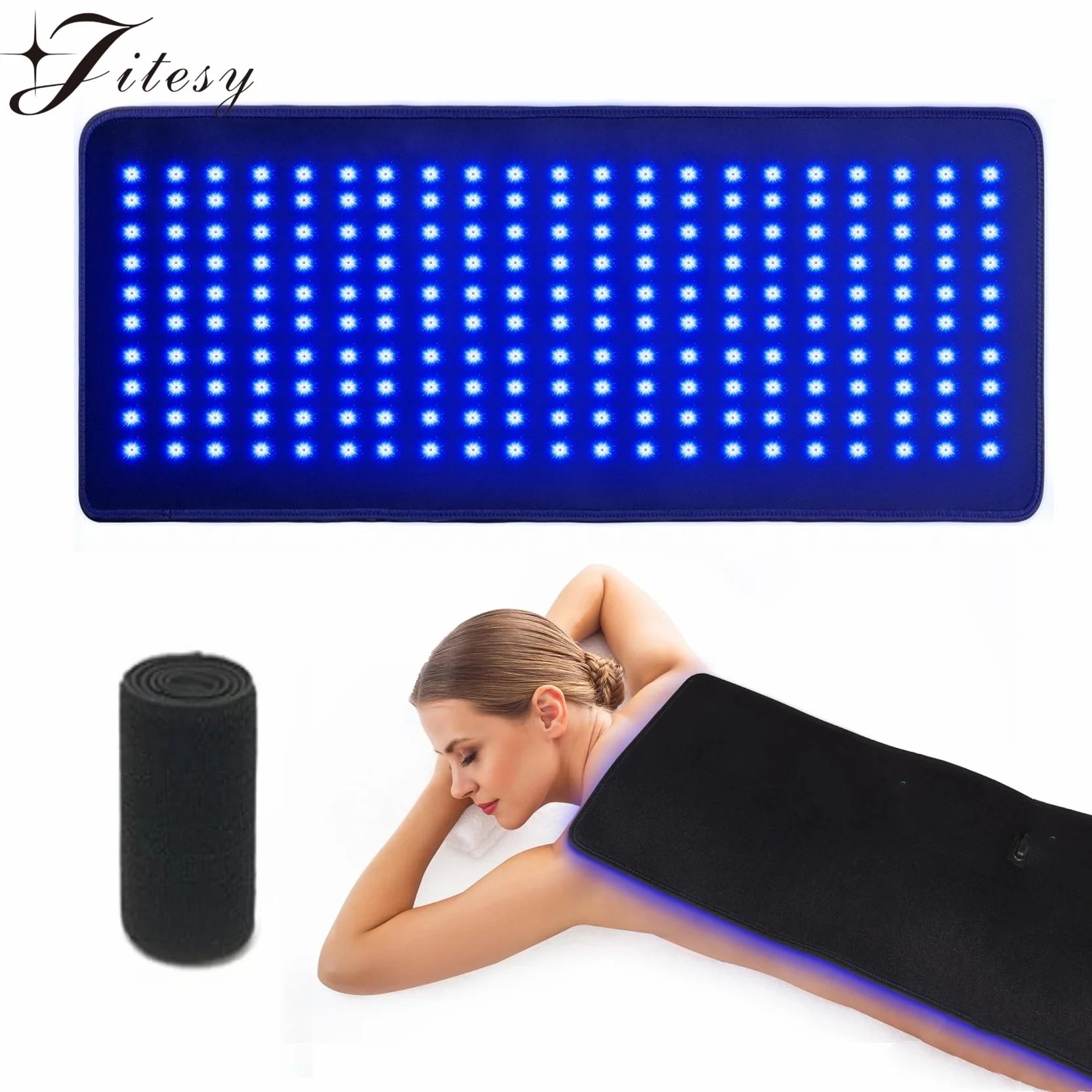 Tanning Lamp Mat 360 PCS Blue Light  Remote Control 8 Modes